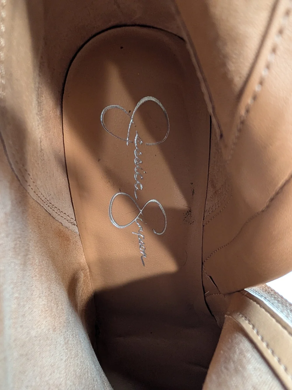 Jessica Simpson Women's Tan Suede Wedge Booties - Stylish Ankle Boots